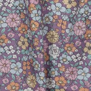 FINE POPLIN GOTS FLOWERS PURPLE (thumbnail) #2