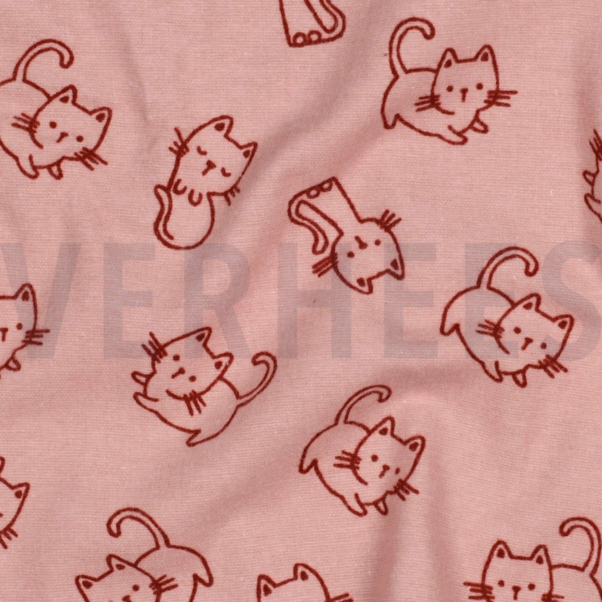 FLANNEL CATS OLD ROSE (high resolution) #2