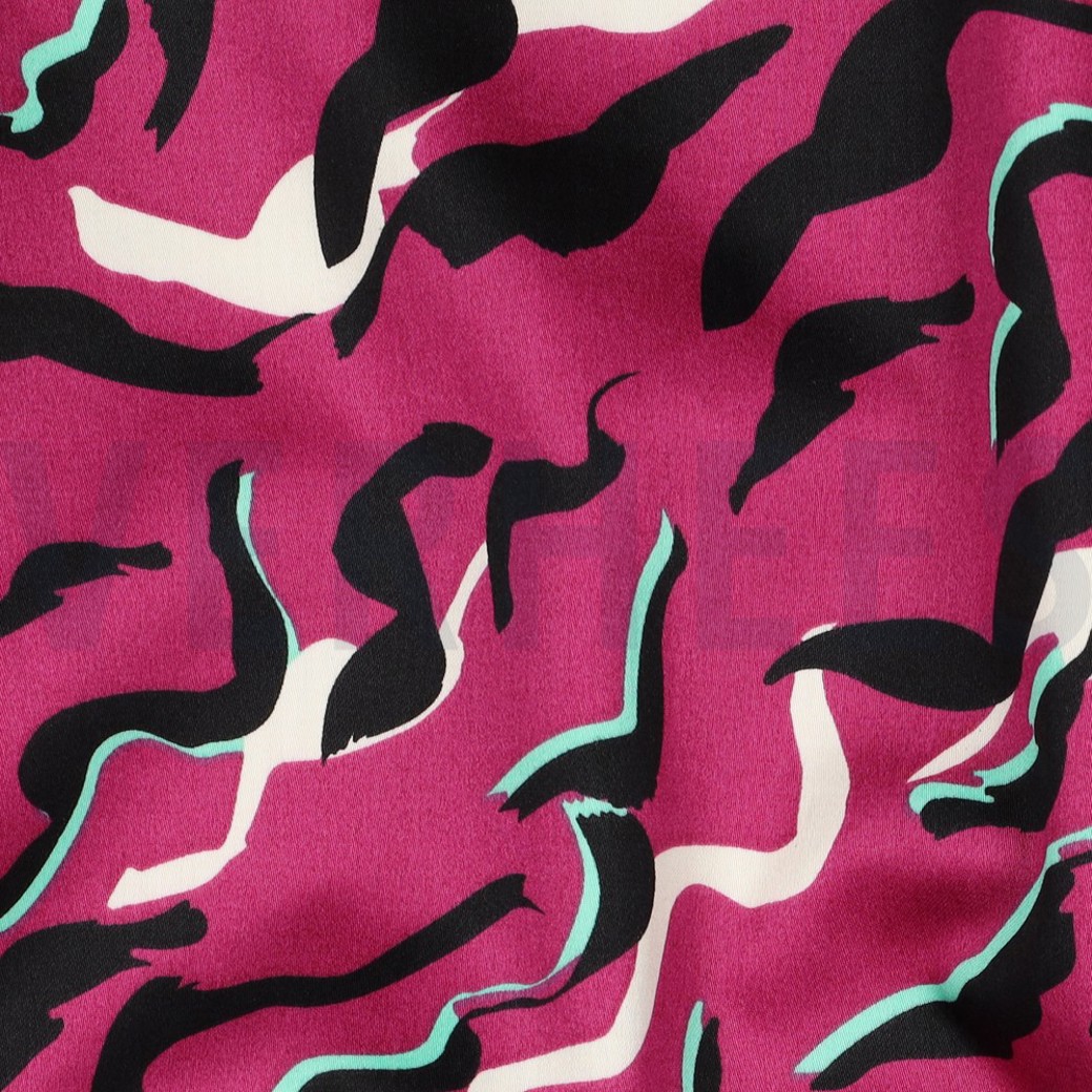 COTTON SATIN ANIMAL SKIN FUCHSIA #2
