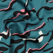 COTTON SATIN ANIMAL SKIN PETROL (thumbnail) #2