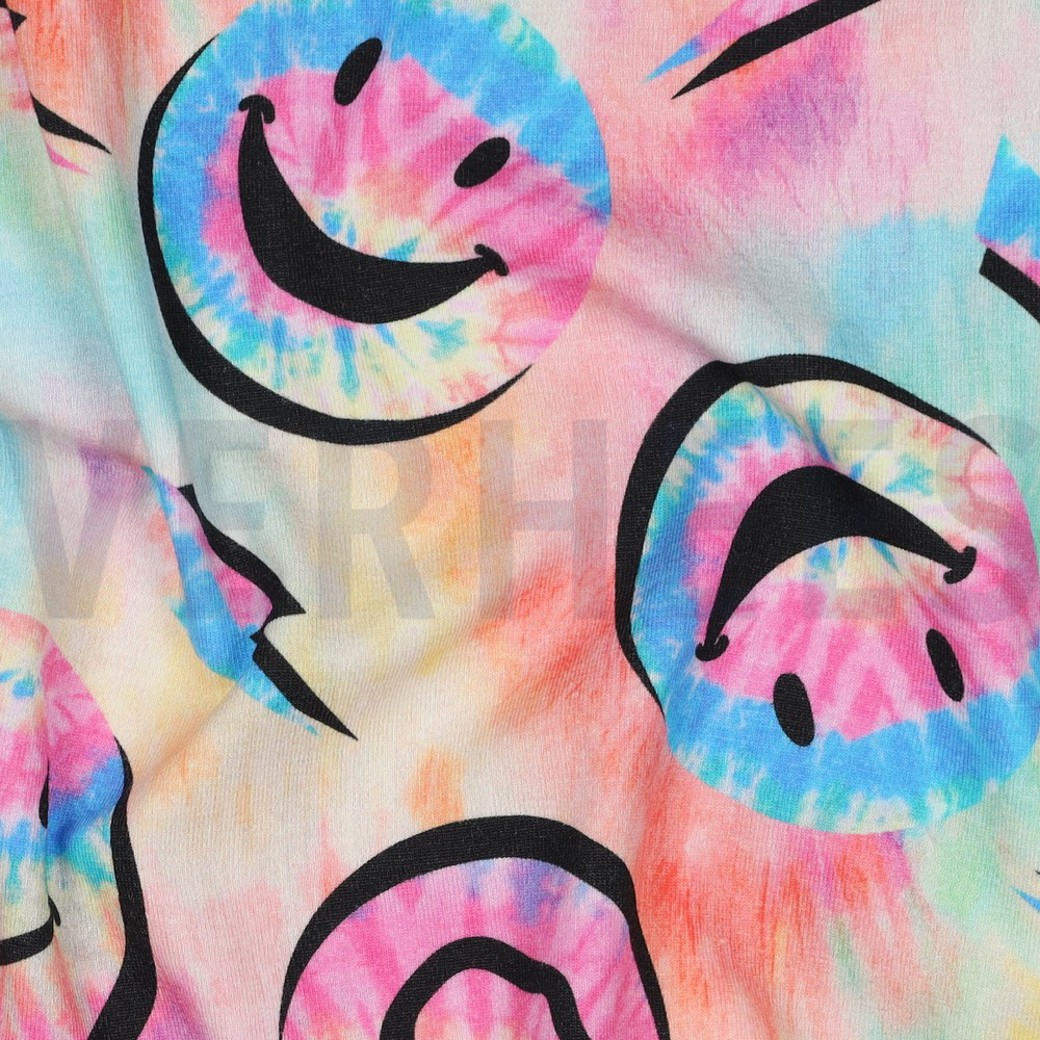 JERSEY DIGITAL HAPPY FACES MULTICOLOUR #2
