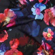 FRENCH TERRY DIGITAL FLOWERS NAVY (thumbnail) #2