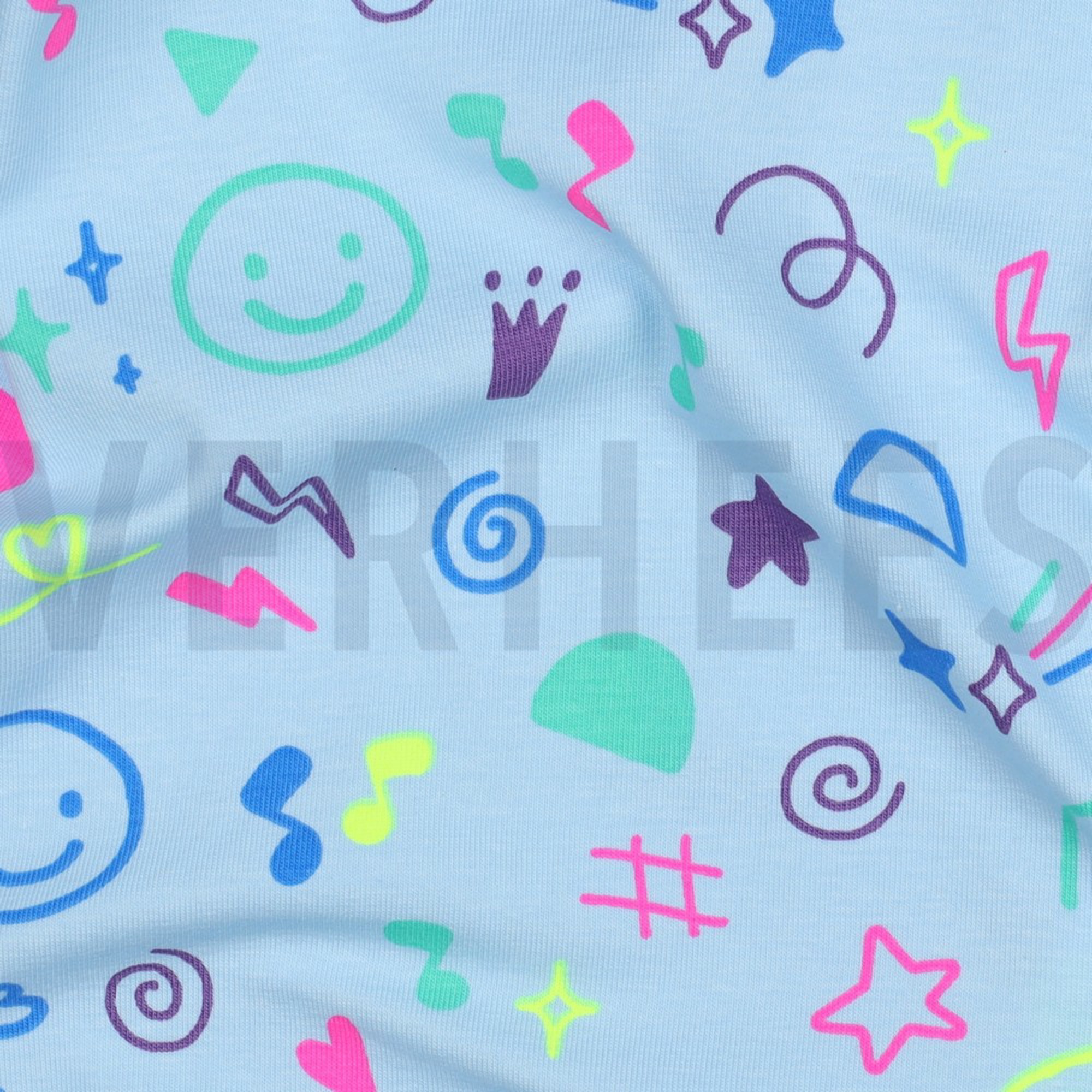 JERSEY NEON DOODLES LIGHT BLUE (high resolution) #2