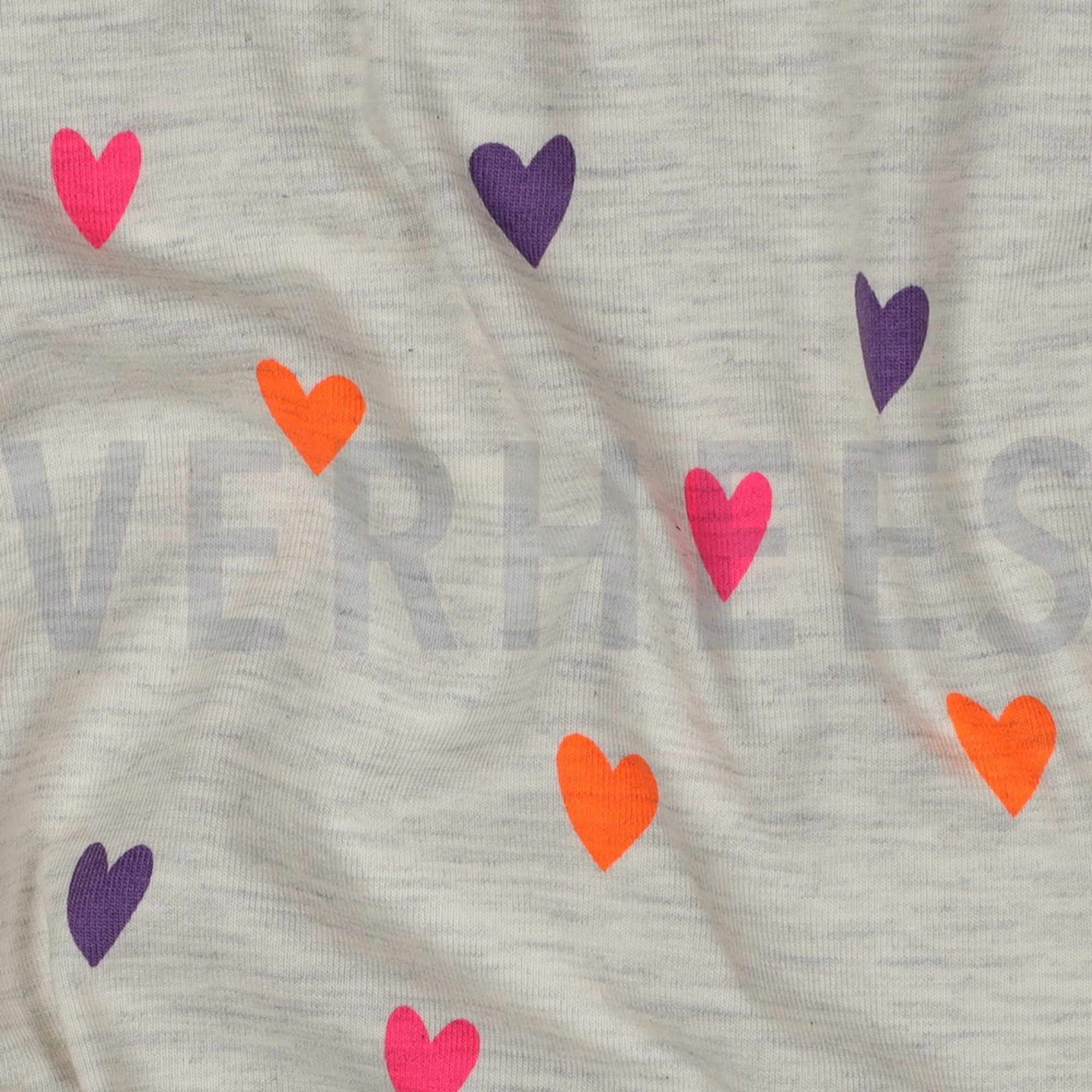 JERSEY MELANGE NEON HEARTS ECRU MELANGE (high resolution) #2