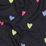 JERSEY MELANGE NEON HEARTS INDIGO MELANGE (thumbnail) #2