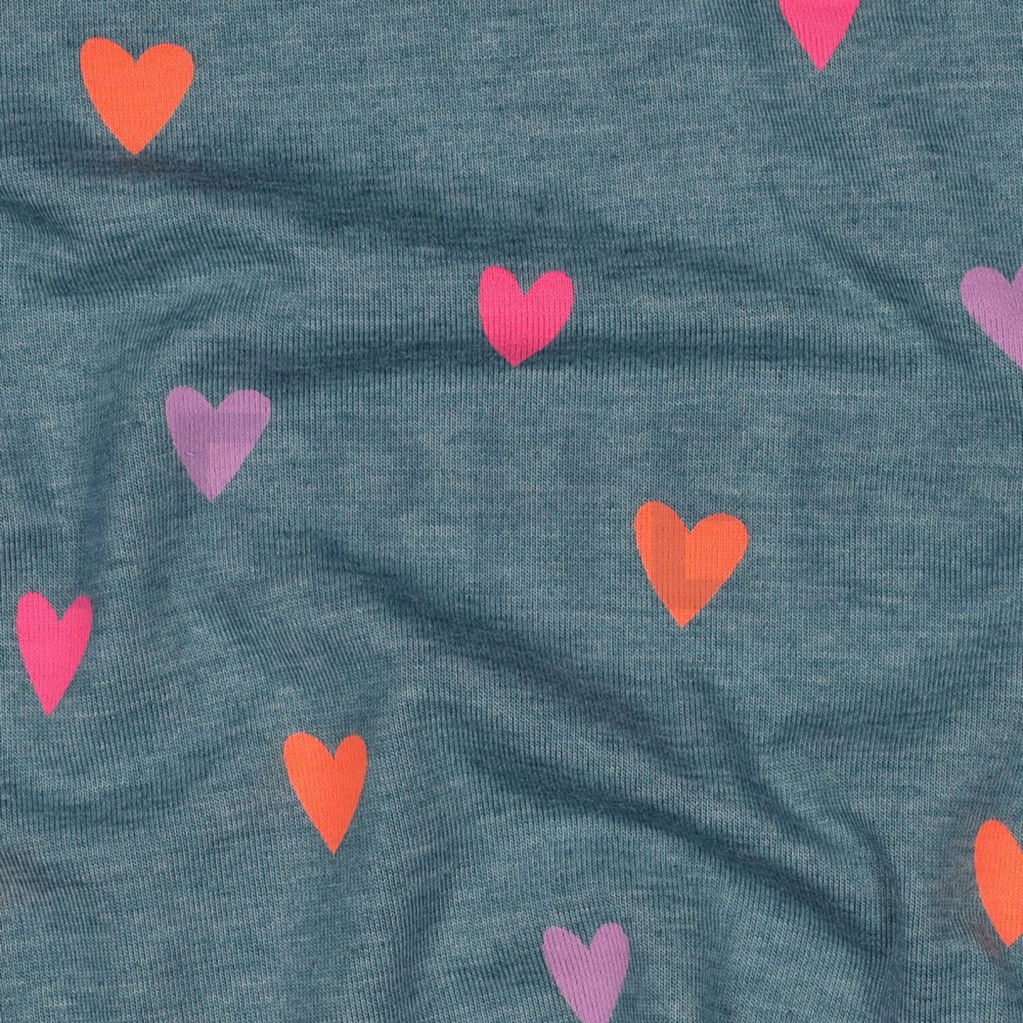 JERSEY MELANGE NEON HEARTS SMOKE BLUE MELANGE (high resolution) #2