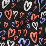 JERSEY GLITTER HEARTS BLACK (thumbnail) #2