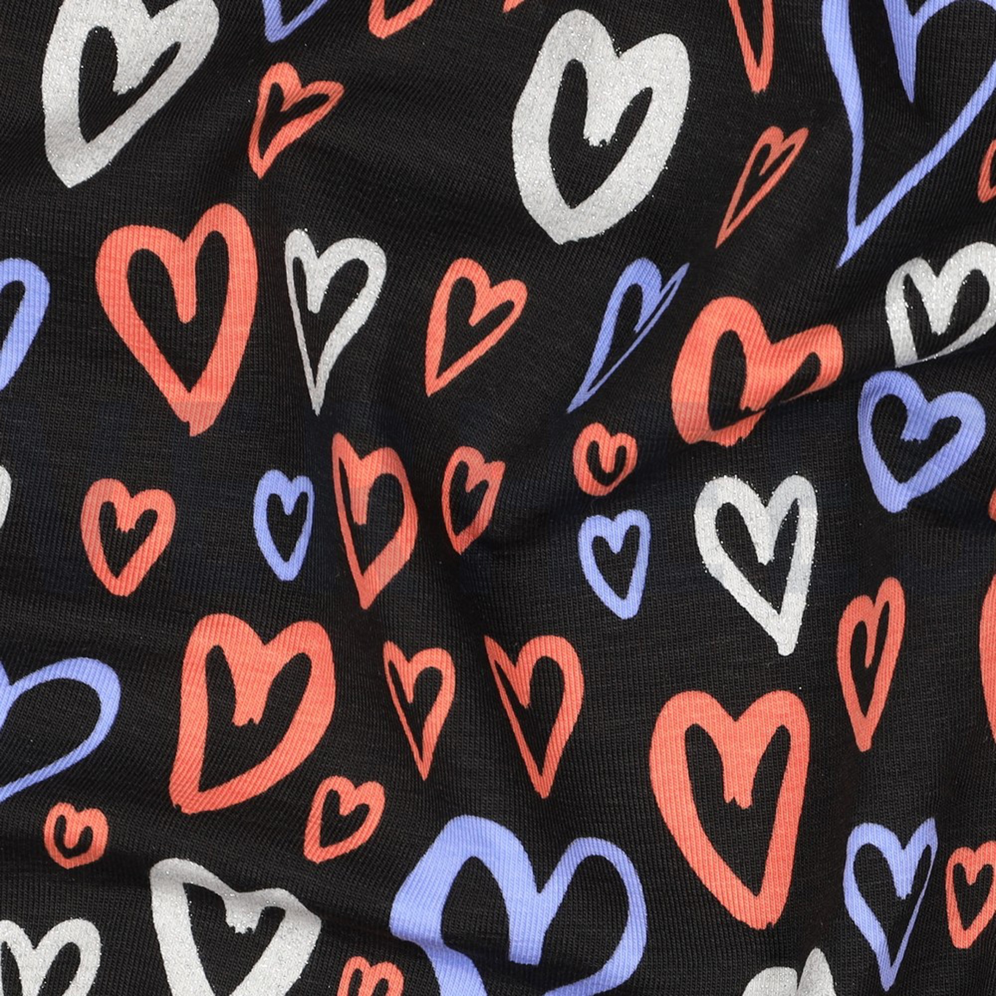 JERSEY GLITTER HEARTS BLACK (high resolution) #2