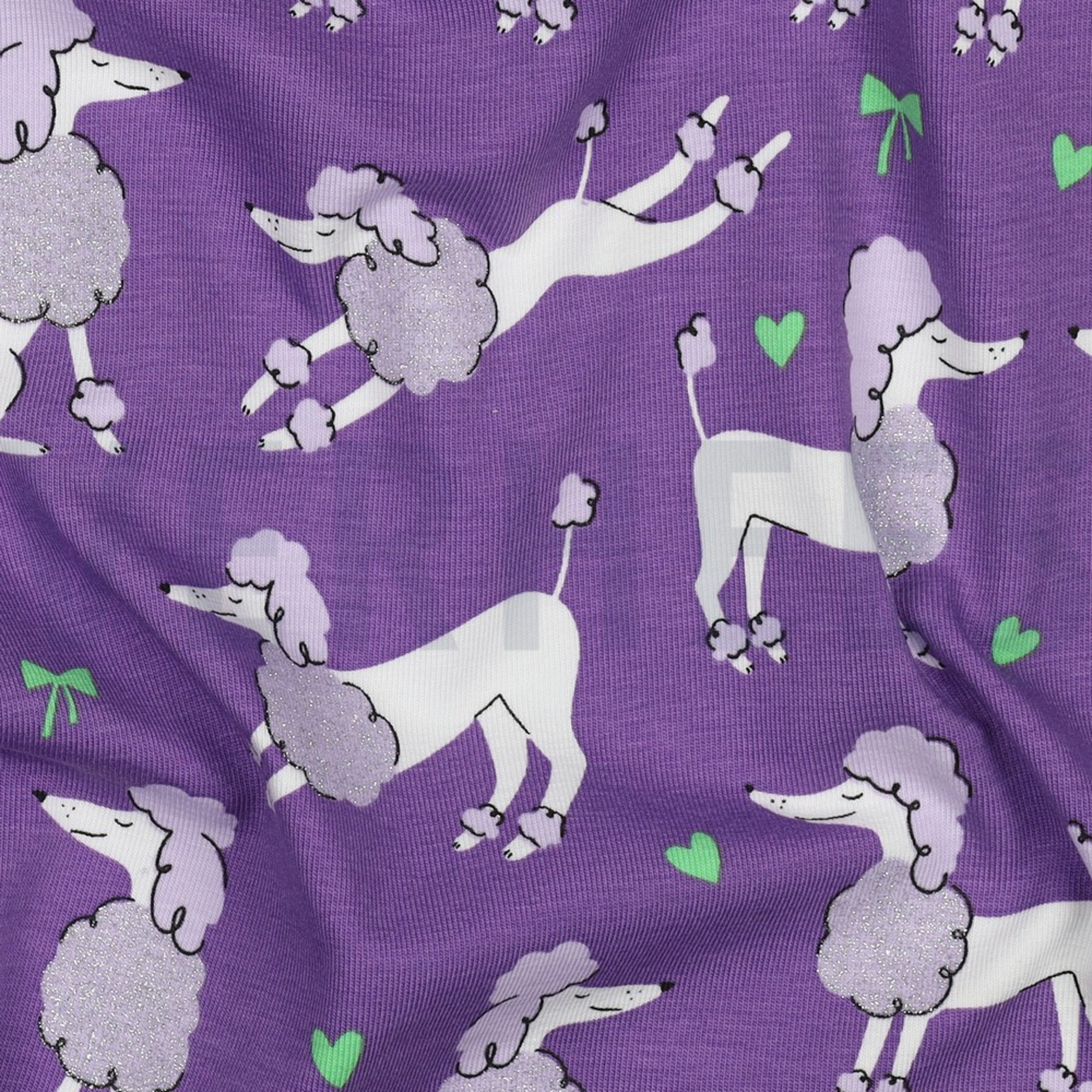 JERSEY GLITTER POODLES LAVENDER (high resolution) #2