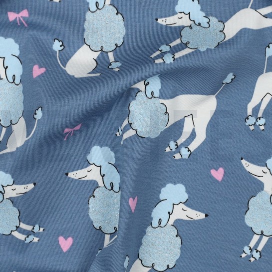 JERSEY GLITTER POEDELS JEANSBLAUW #7