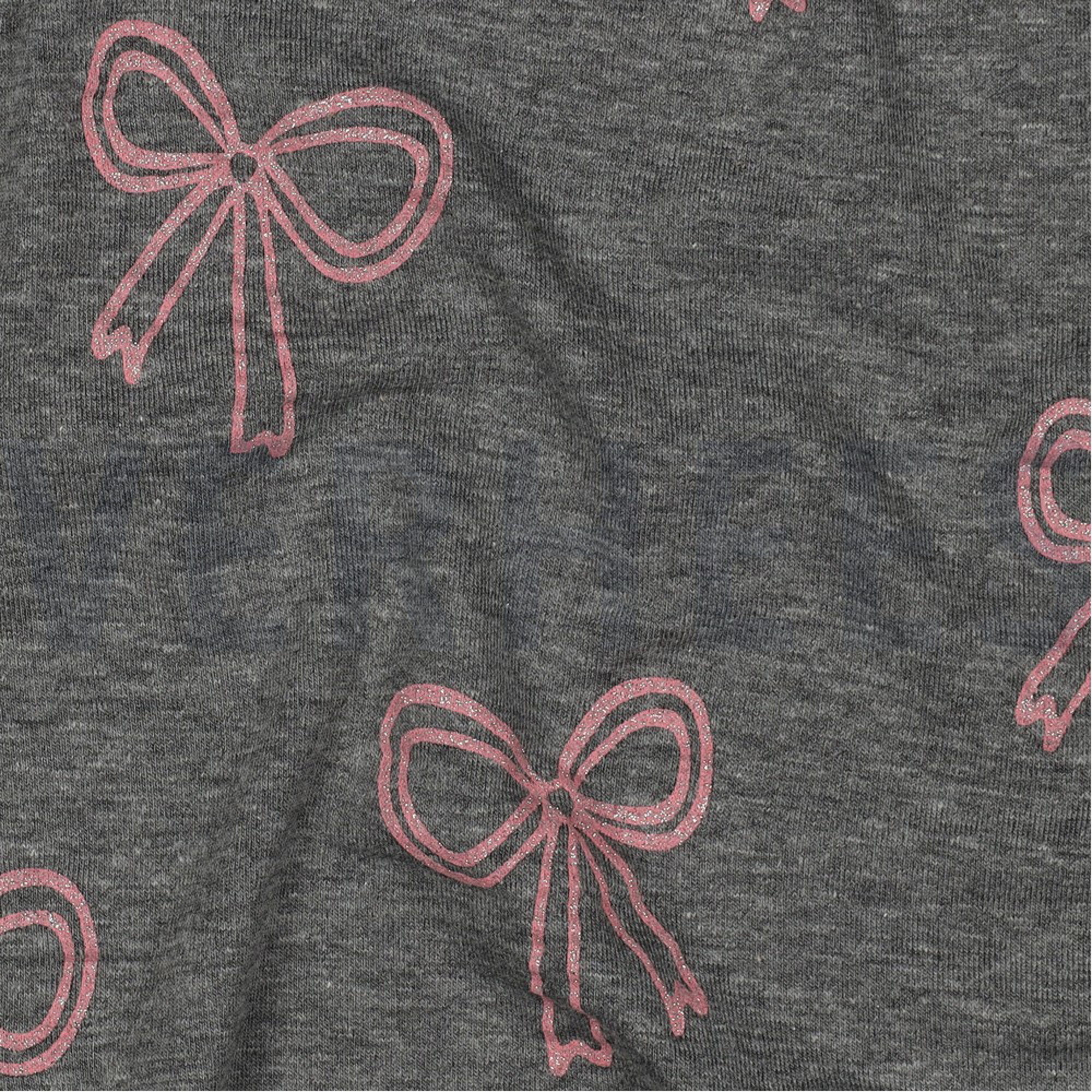 JERSEY MELANGE GLITTER BOWS GREY MELANGE (high resolution) #2