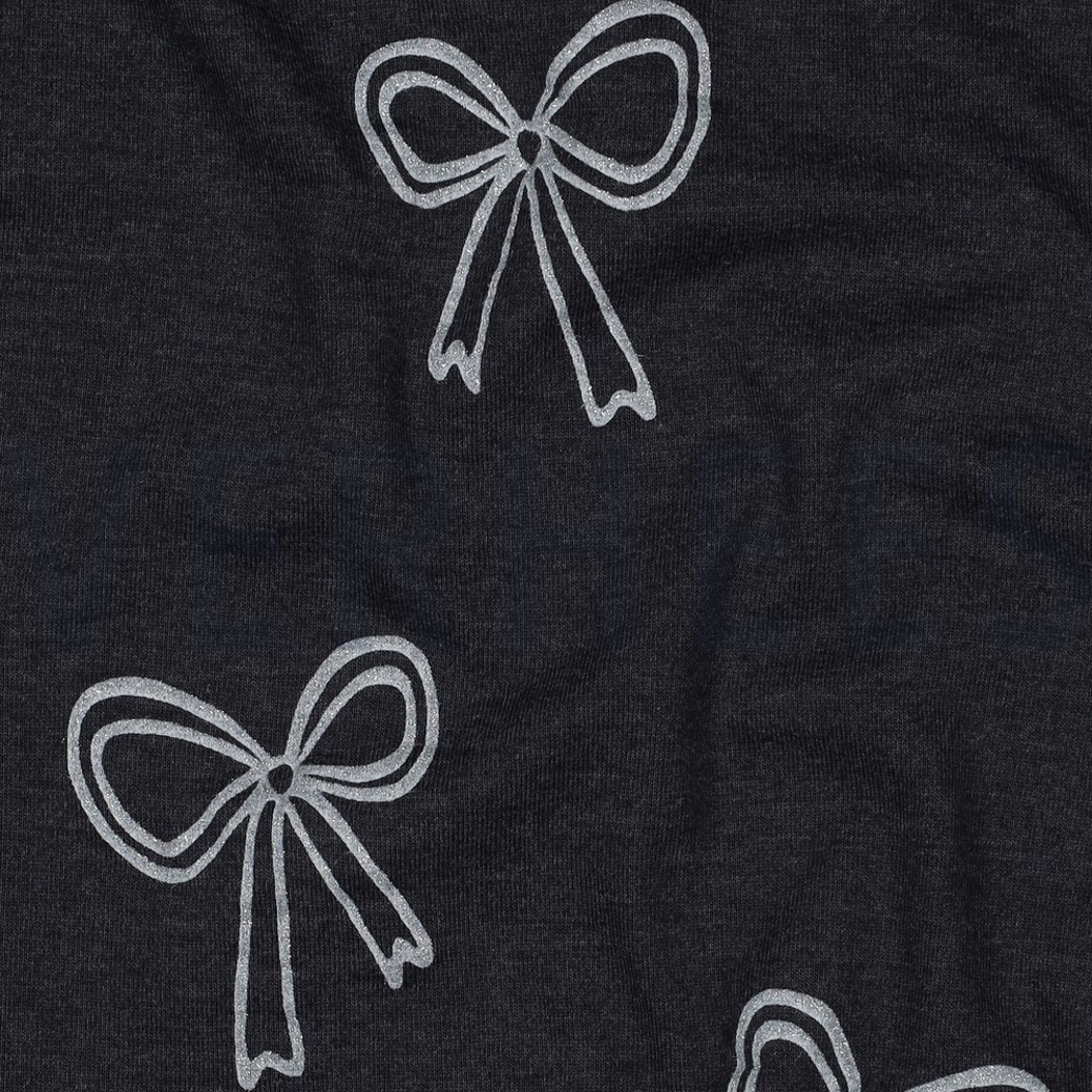 JERSEY MELANGE GLITTER BOWS INDIGO MELANGE #2