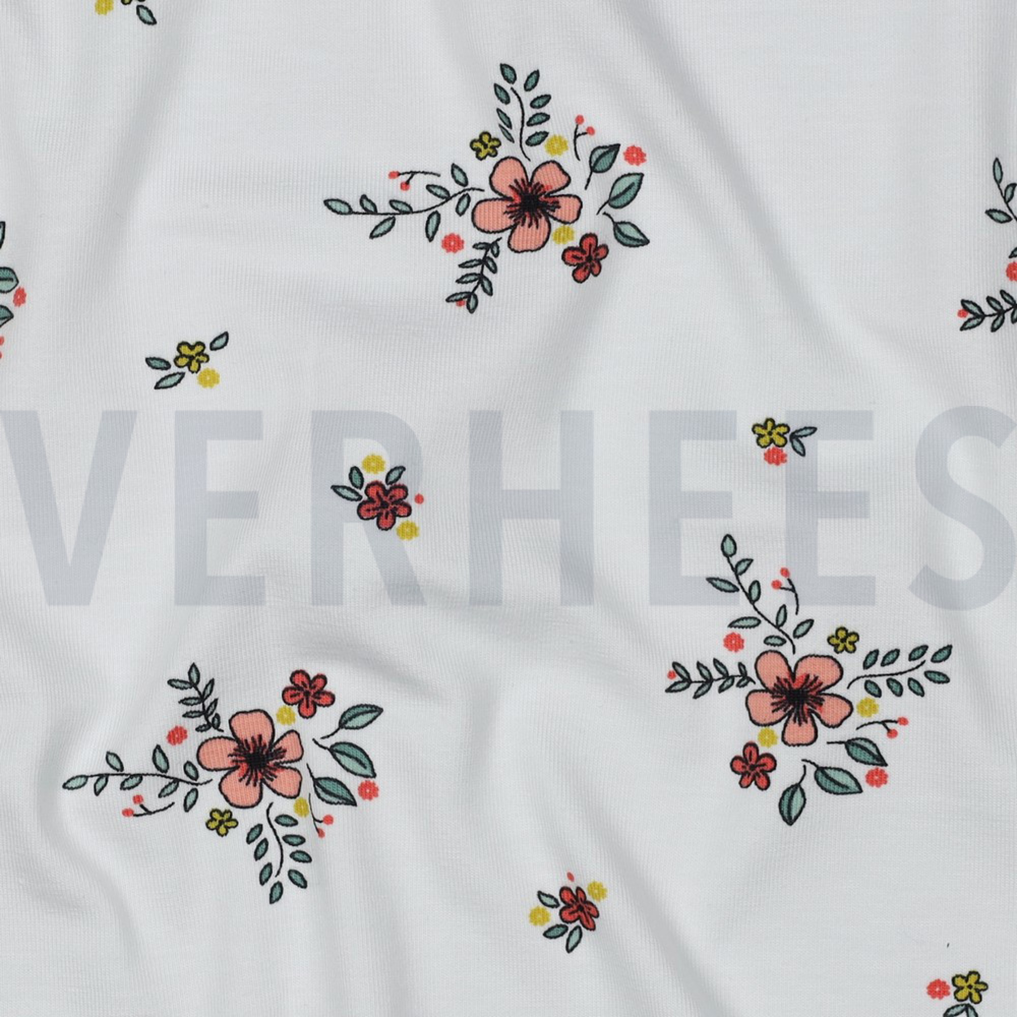 JERSEY GOTS FLOWERS WHITE (high resolution) #2