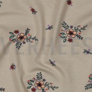 JERSEY GOTS FLOWERS SAND (thumbnail) #2