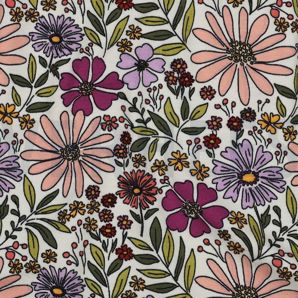 JERSEY FLOWERS OFF WHITE #2