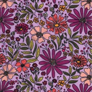 JERSEY FLOWERS LAVENDER (thumbnail) #2