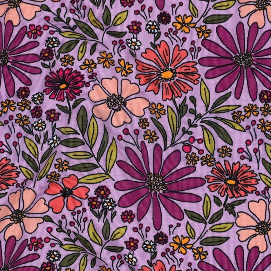 JERSEY BLUMEN LAVENDEL #7