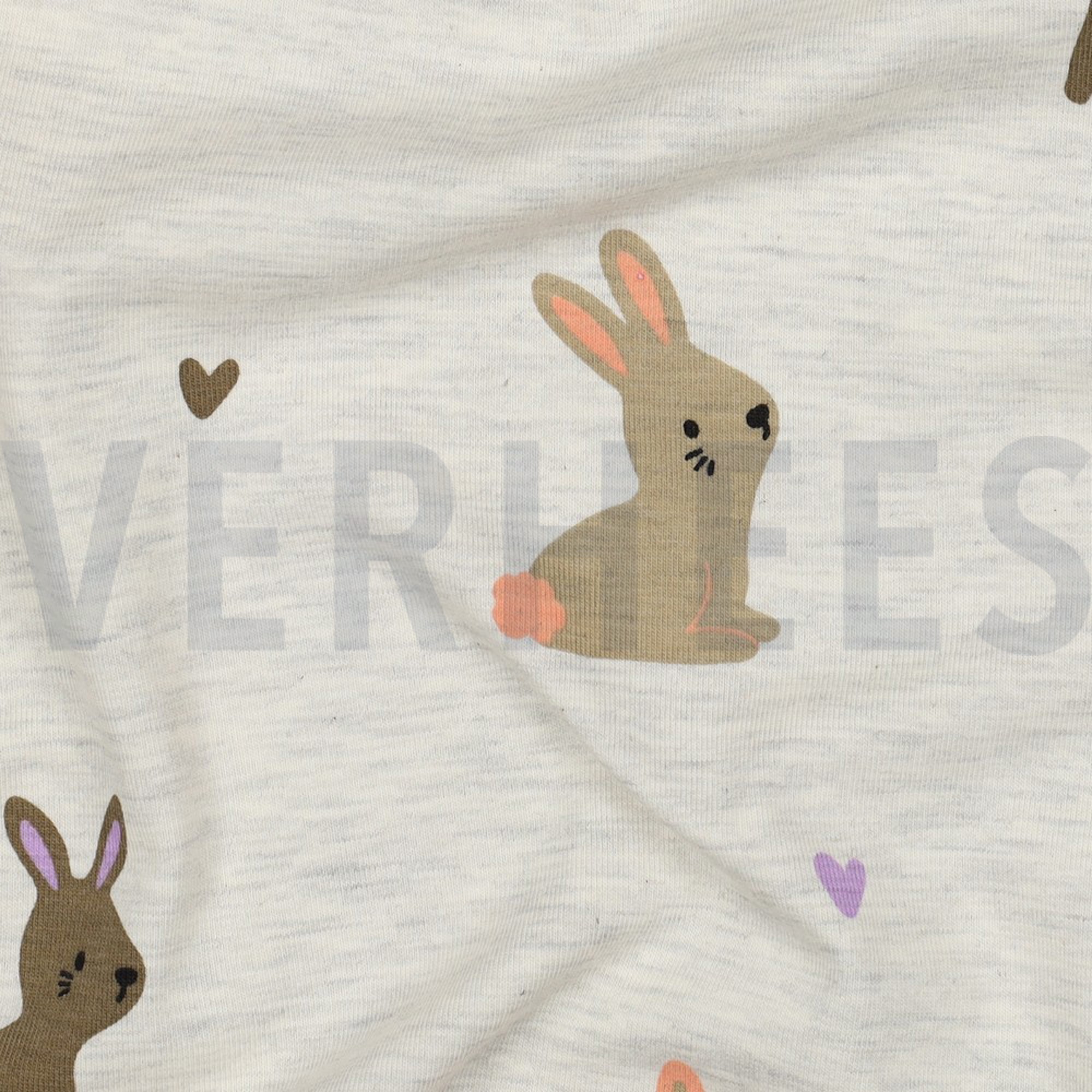 JERSEY MELANGE BUNNIES ECRU MELANGE (high resolution) #2