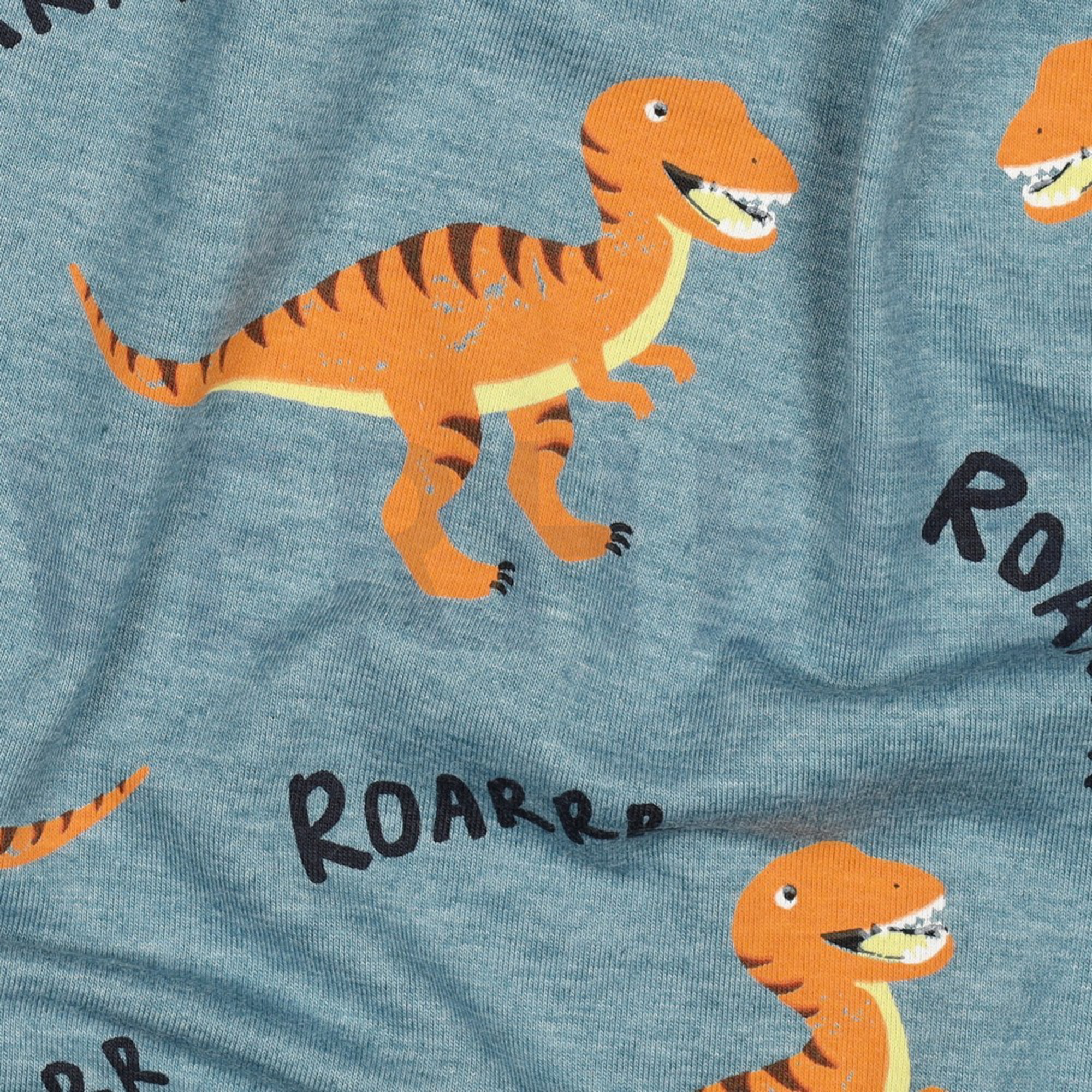 JERSEY MELANGE DINOSAURS SMOKE BLUE MELANGE (high resolution) #2