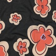 JERSEY MELANGE FLOWERS ANTHRACITE MELANGE (thumbnail) #2