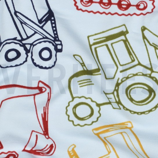 FRENCH TERRY VÉHICULES DE TRAVAIL BLEU CLAIR #7