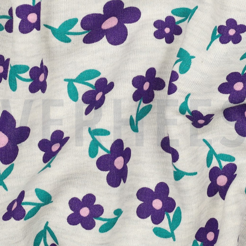 SWEAT MELANGE FLOWERS ECRU MELANGE #2