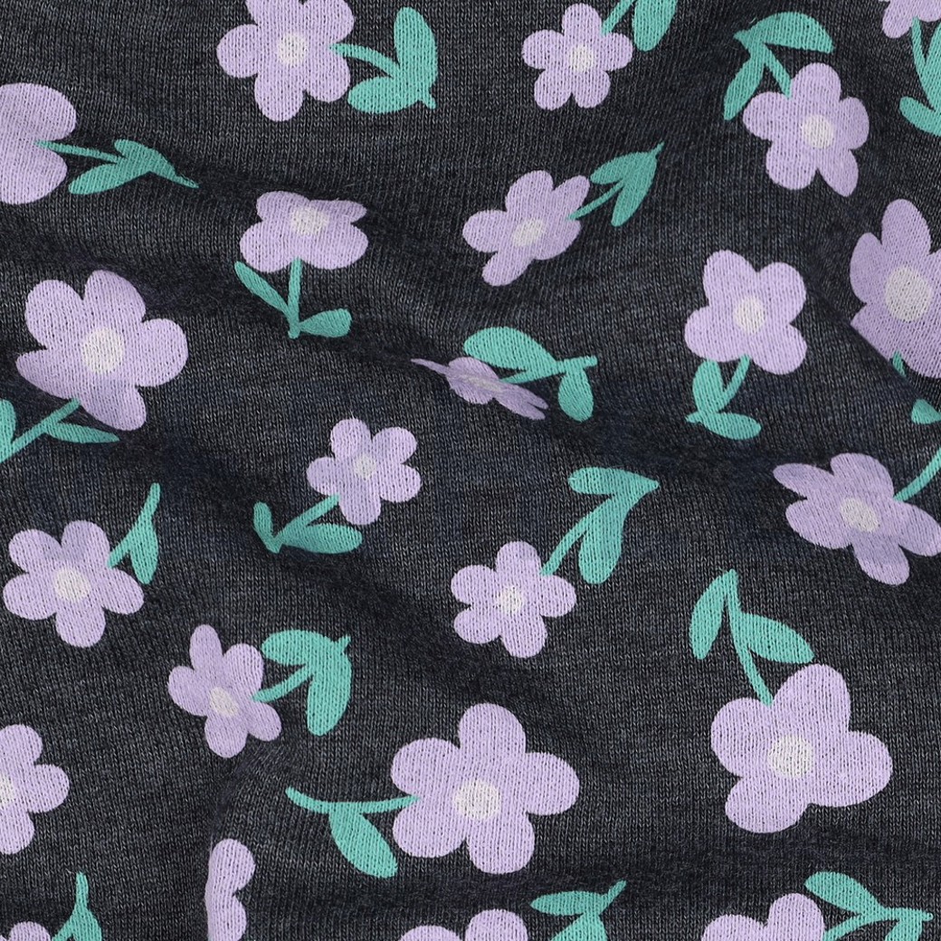 SWEAT MELANGE FLOWERS INDIGO MELANGE #2