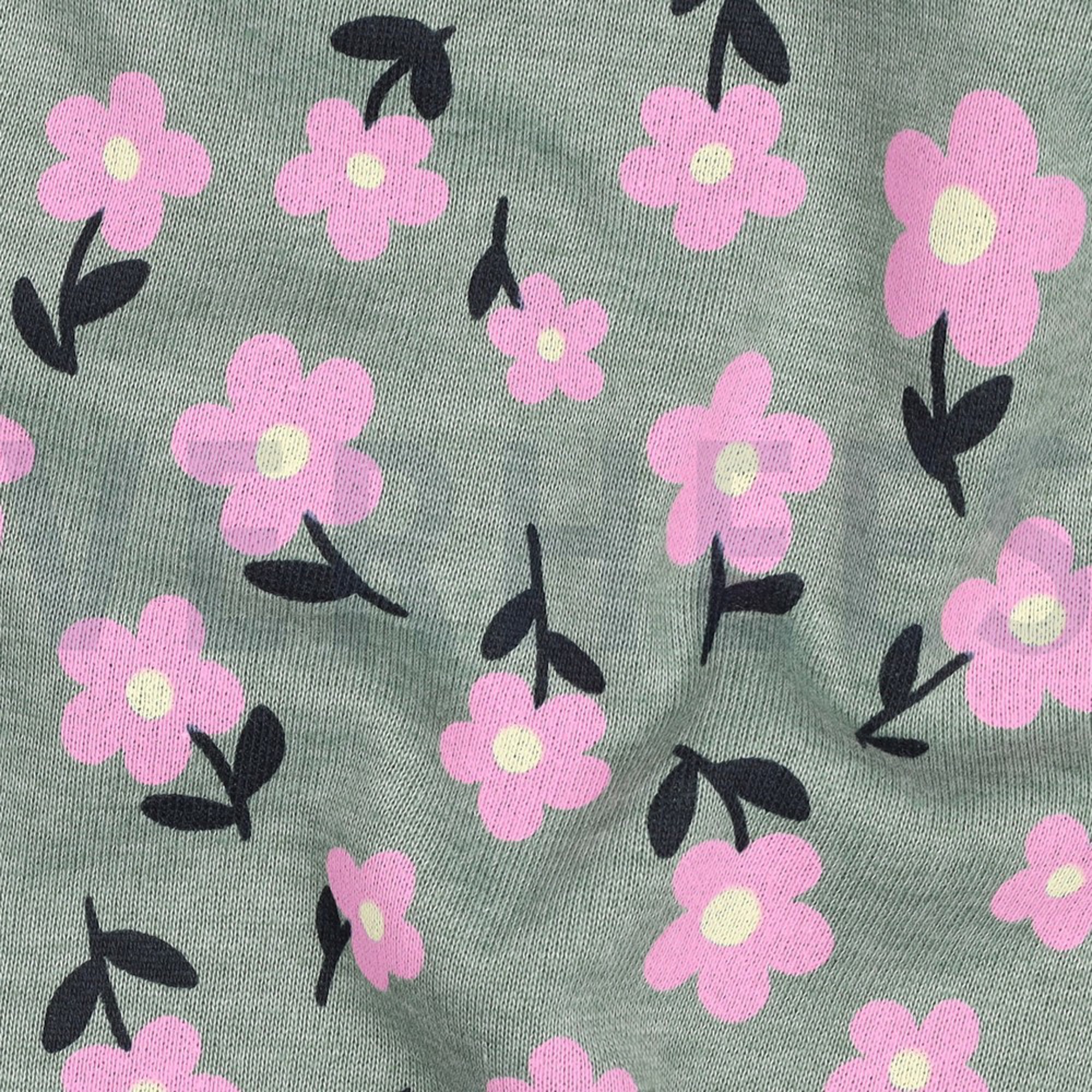SWEAT MELANGE FLOWERS DARK MINT MELANGE (high resolution) #2