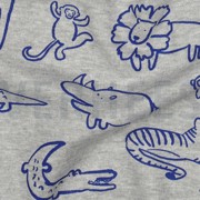 SWEAT MELANGE SAFARI ANIMALS LIGHT GREY MELANGE (thumbnail) #2