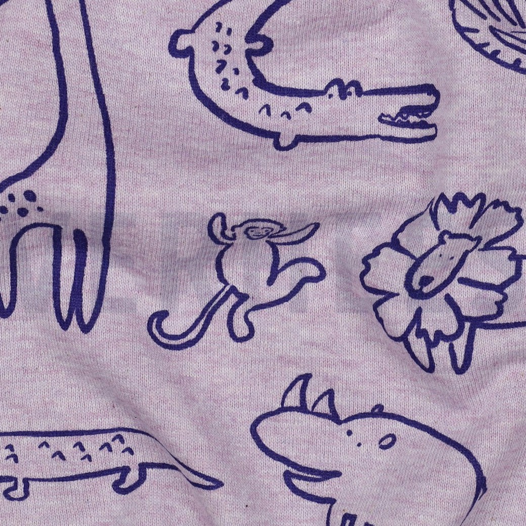 SWEAT MELANGE SAFARI ANIMALS PURPLE MELANGE #2