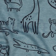 SWEAT MELANGE SAFARI ANIMALS SMOKE BLUE MELANGE (thumbnail) #2