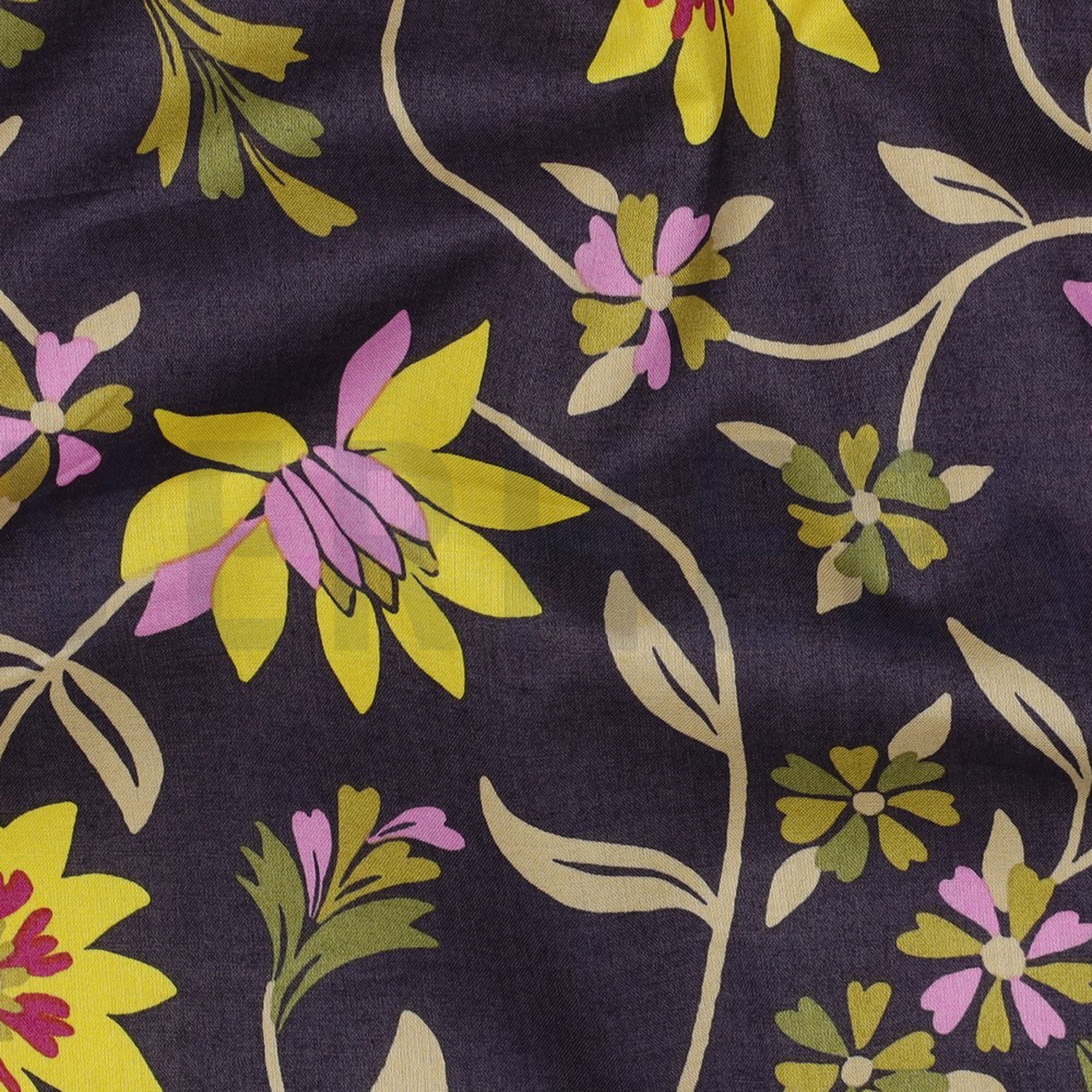 COTTON VOILE FLOWERS DARK PURPLE (high resolution) #2