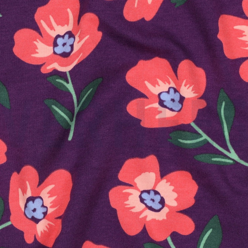 SOFT SWEAT FLOWERS BORDEAUX #2