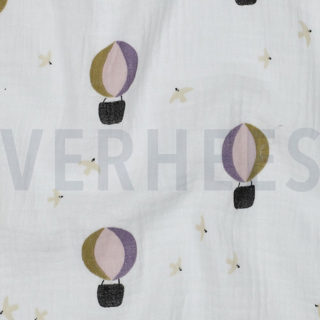 DOUBLE GAUZE HOT AIR BALLOONS WHITE #2