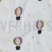 DOUBLE GAUZE HOT AIR BALLOONS WHITE (thumbnail) #2