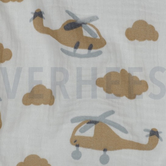 MUSSELIN HELIKOPTER GEBROCHEN WEISS #7