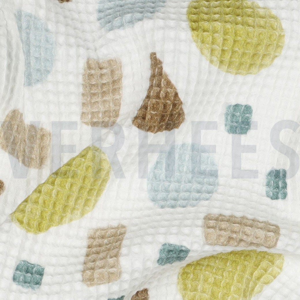 WAFFLE DIGITAL SHAPES WHITE / YELLOW #2