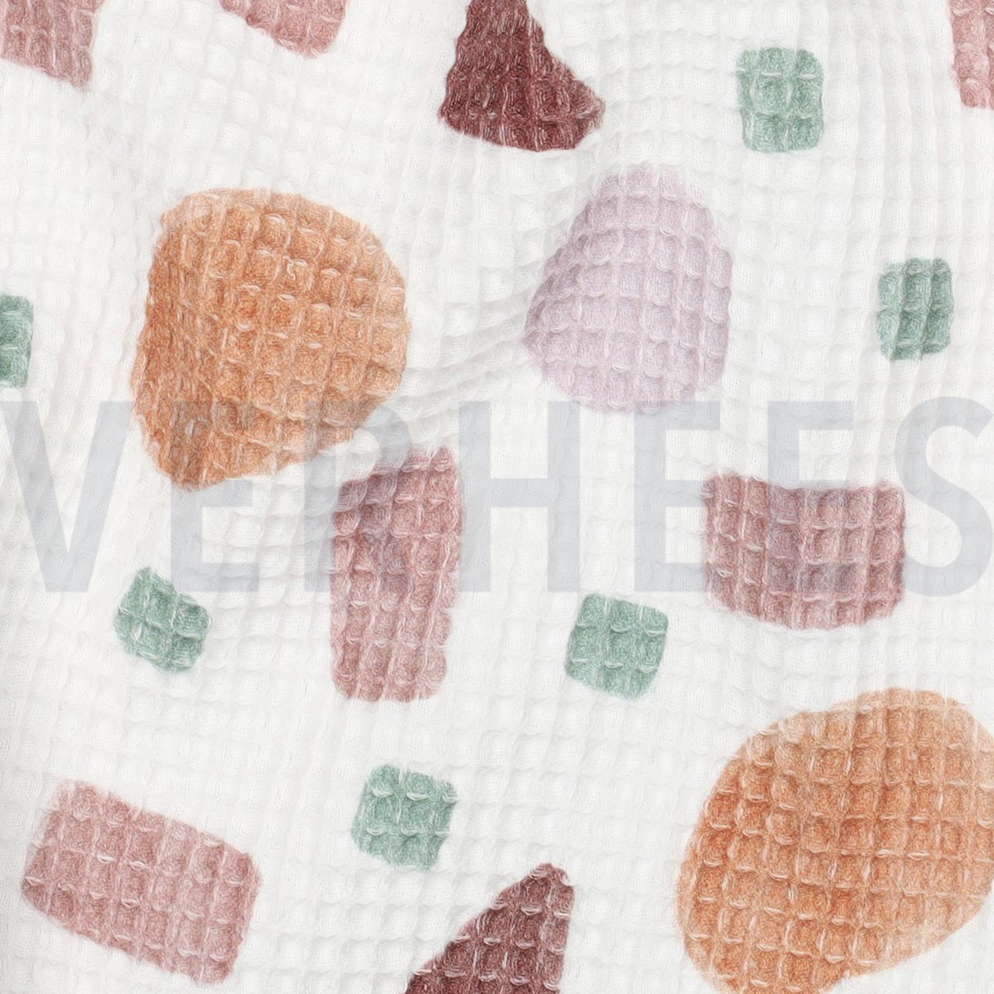 WAFFLE DIGITAL SHAPES WHITE / PINK (high resolution) #2