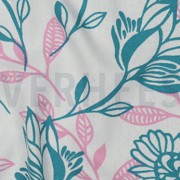 LINEN VISCOSE FLOWERS PINK (thumbnail) #2