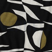 LINEN VISCOSE ABSTRACT BLACK/PICKLE (thumbnail) #2