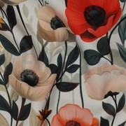 SOFTSHELL DIGITAL POPPIES OFF WHITE (thumbnail) #2