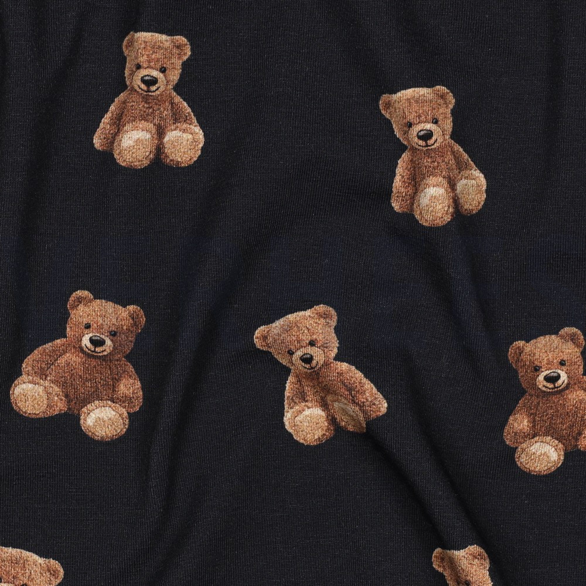 JERSEY GOTS DIGITAL TEDDY BEARS NAVY (high resolution) #2