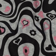 SWEAT MELANGE GLITTER RETRO FLOWERS LIGHT GREY MELANGE (thumbnail) #2