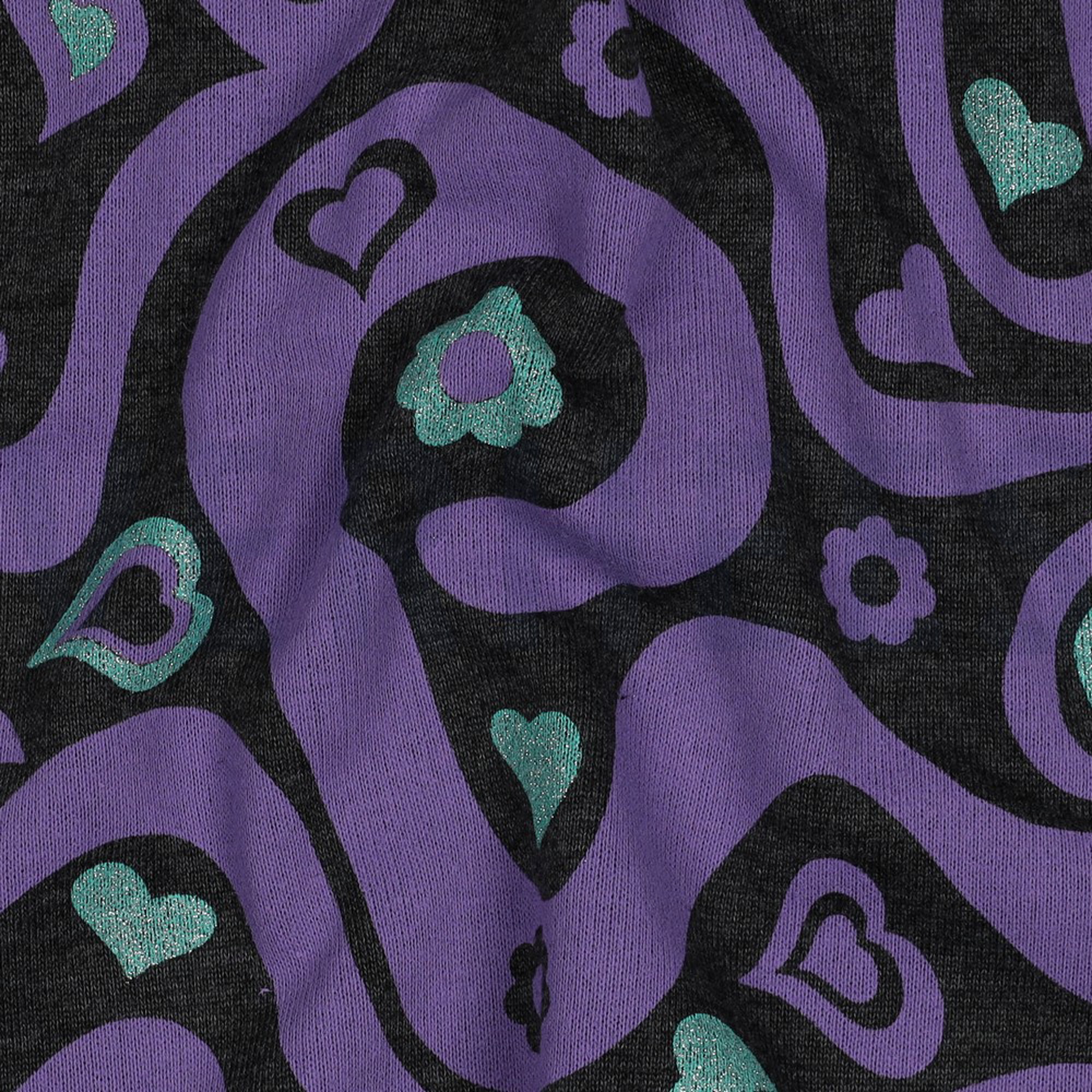 SWEAT MELANGE GLITTER RETRO FLOWERS ANTHRACITE MELANGE (high resolution) #2