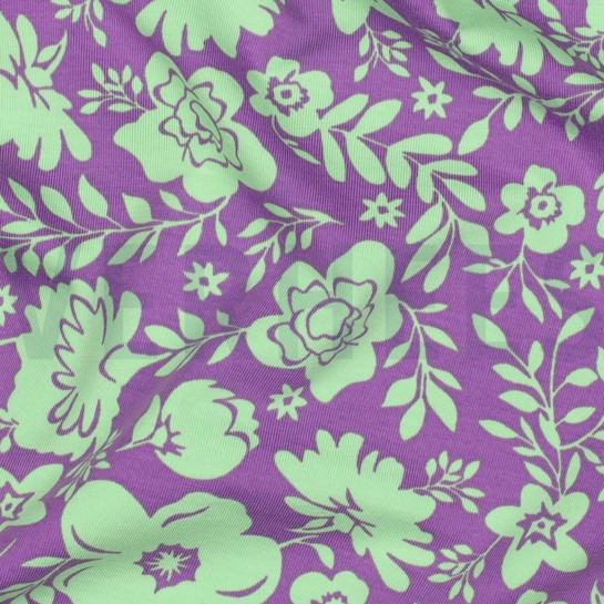 JERSEY BLUMEN LILA/VIOLETT #7