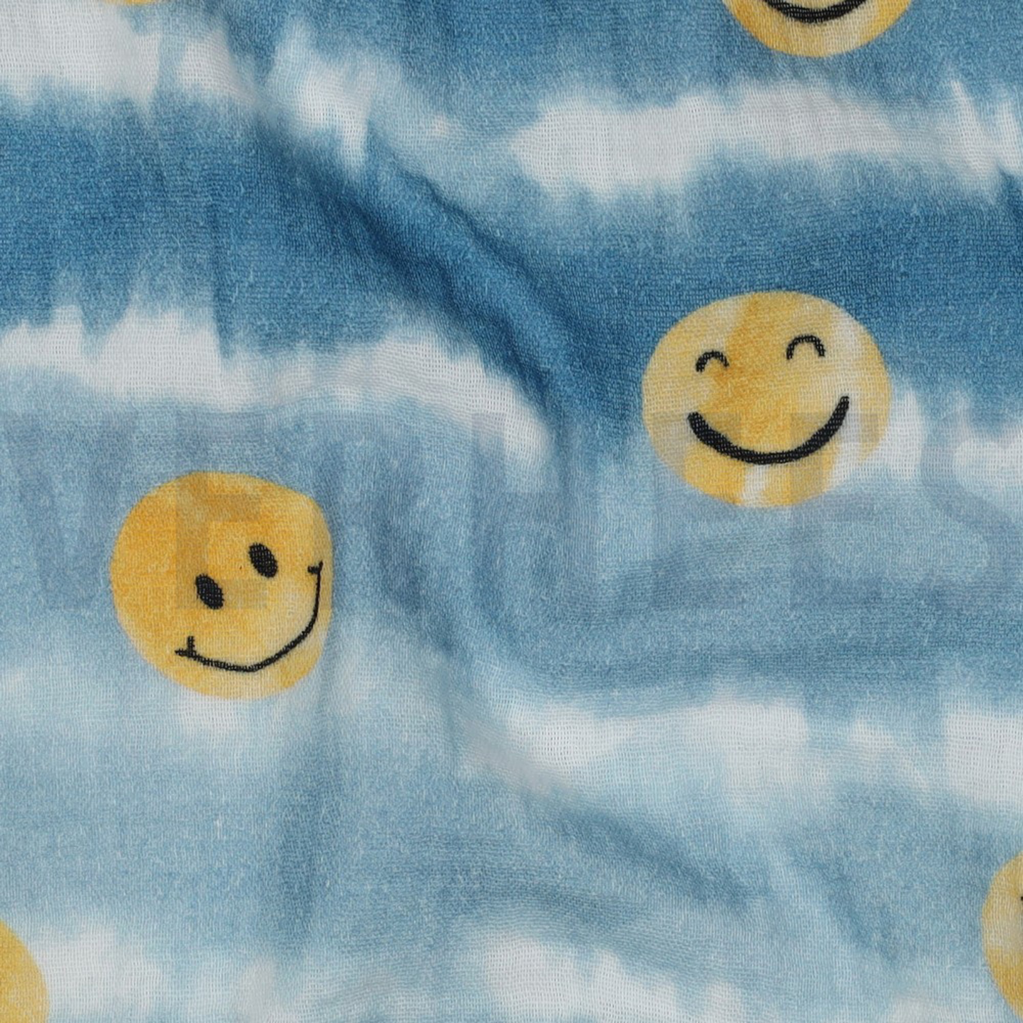 DOUBLE GAUZE DIGITAL HAPPY FACES JEANS (high resolution) #2