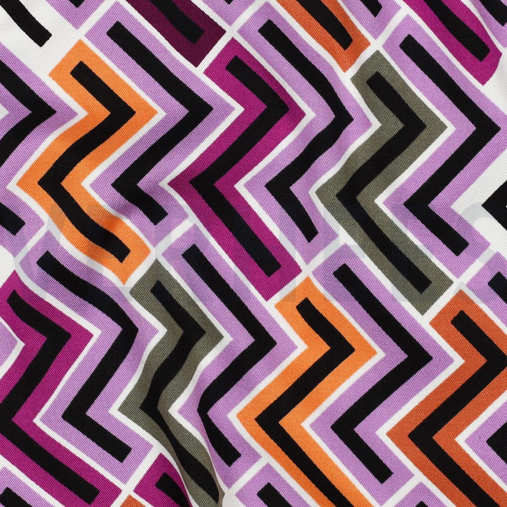 ROSELLA STRETCH GEOMETRIC LILAC #2