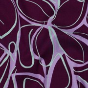 ROSELLA STRETCH ABSTRACT FLOWERS PURPLE (thumbnail) #2