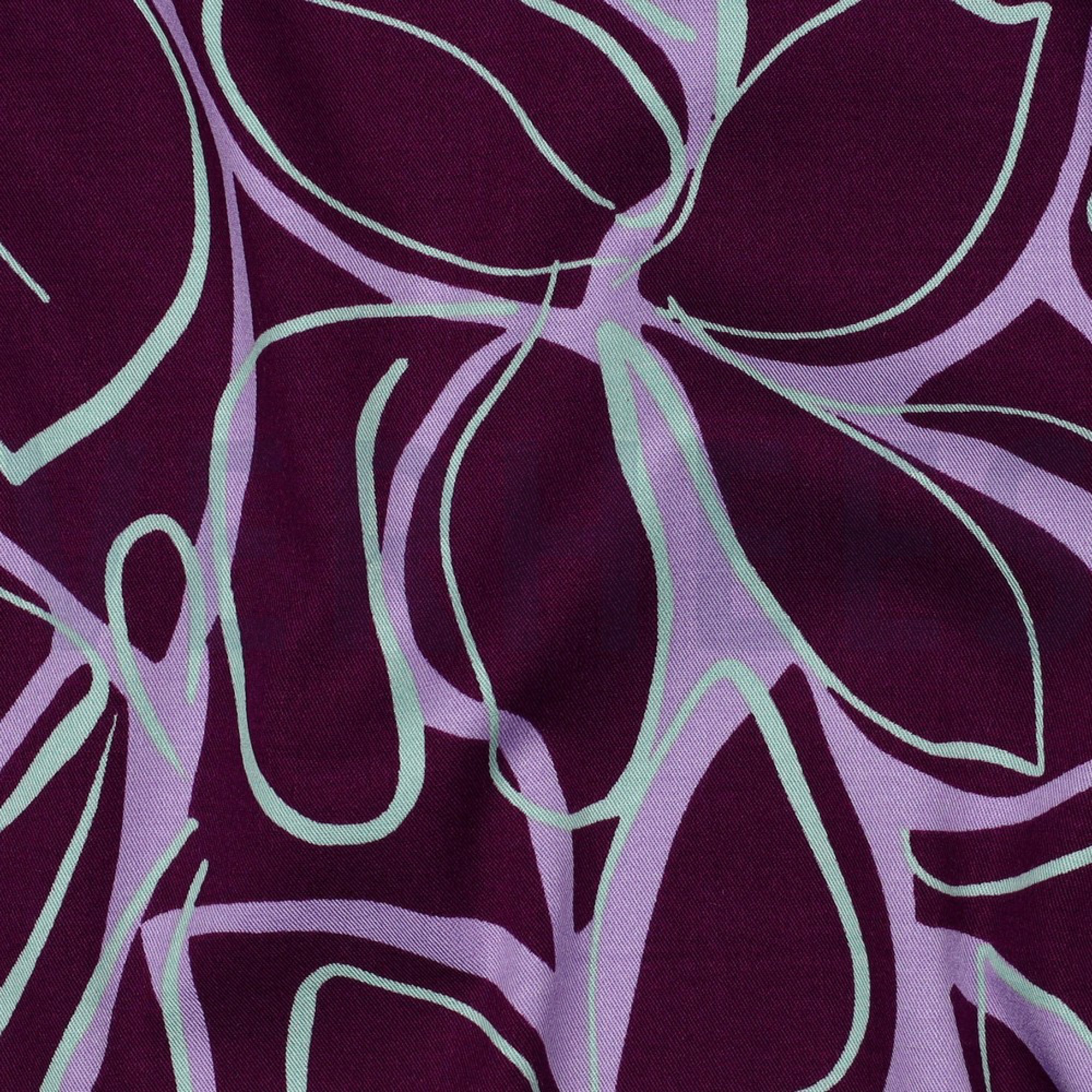 ROSELLA STRETCH ABSTRACT FLOWERS PURPLE (high resolution) #2