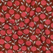 FINE POPLIN FLOWERS & CHECKS CARAMEL (thumbnail) #2
